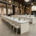 Brückentisch niedrige Ausführung – Detailansicht