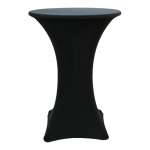 Stehtisch mit Stretch-Husse in schwarz